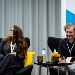 Doktor Olha Mukha ja professor Andero Uusberg. Foto: Erlend Štaub